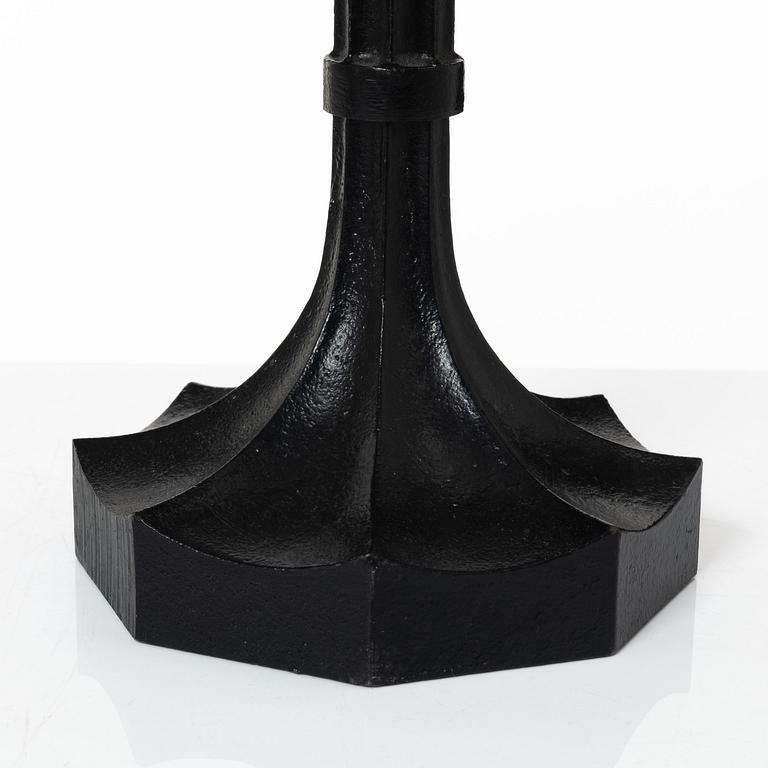 Sigurd Persson, a pair ofa cast iron candelabras, Kockums 1965.