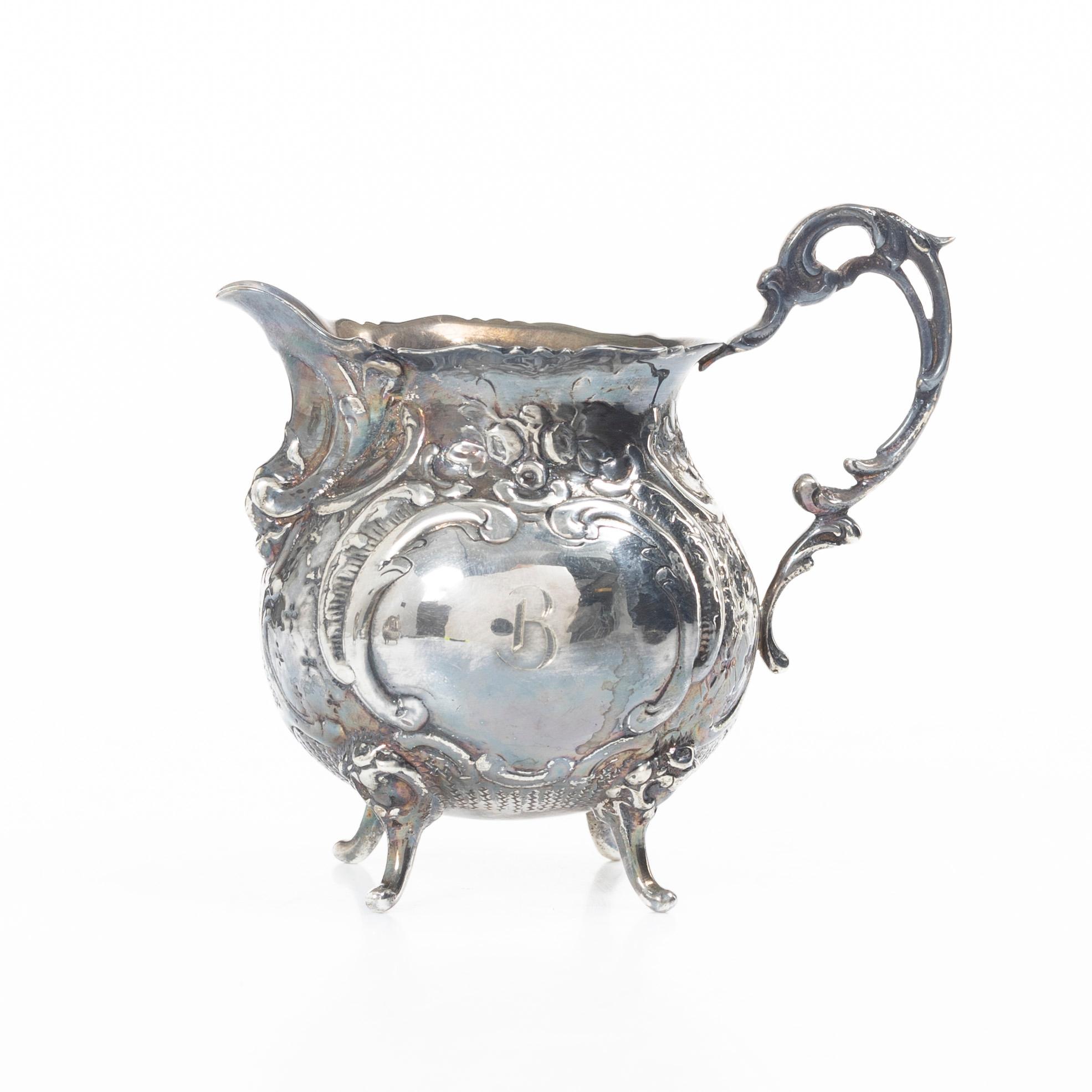 Serving set, silver, 4 pieces, Neo-Rococo style, Gewe, Malmö, 1951–66,