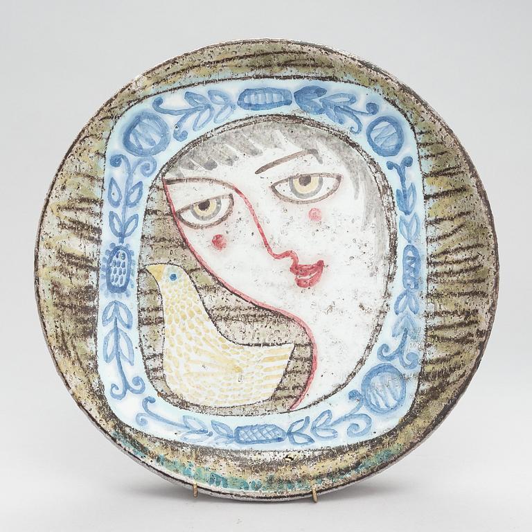 Mari Simmulson, a ceramic dish,  signed Mari S. Upsala Ekeby.
