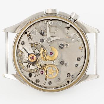 Lemania, Tg 195, "Three crowns", chronograph, wristwatch, 40 mm.