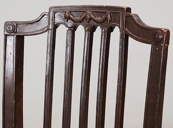 STOLAR, ett par, sengustavianska stockholmsarbeten, omkring 1800.