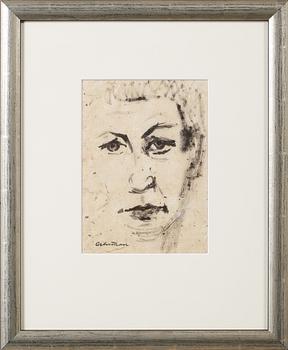 Elvine Osterman · ELVINE OSTERMAN, tuschteckning, signerad.