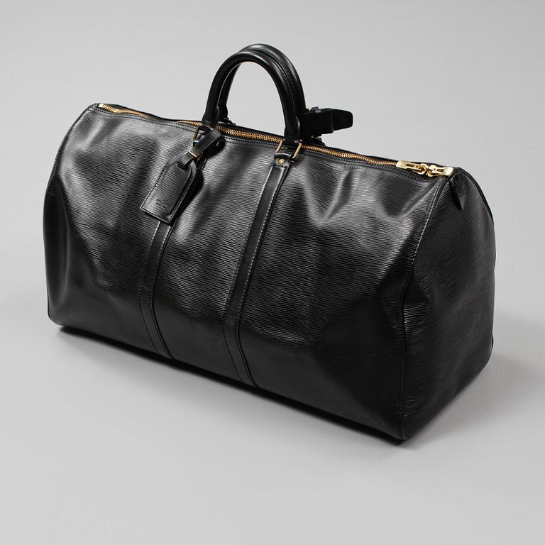 VÄSKA, "Keepall 55 Epi Black", Louis Vuitton,