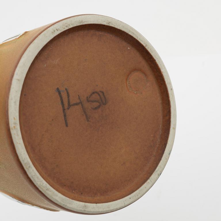 Lisa Larson, vas, skål samt två askfat, stengods,  gustavsberg.