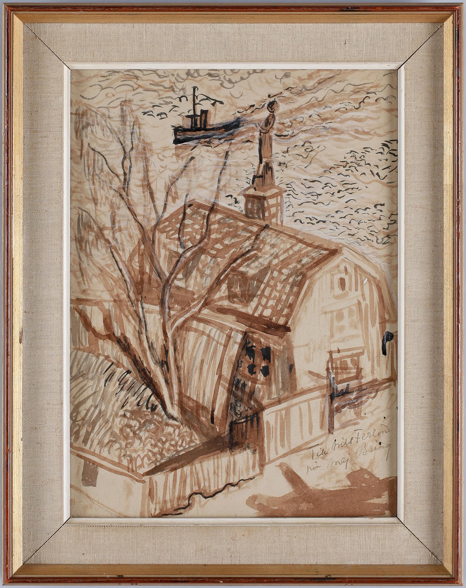 MAJ BRING, blandteknik, sign.