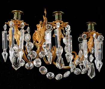 VÄGGAPPLIQUER, oscarianska, 1800-talets andra hälft.