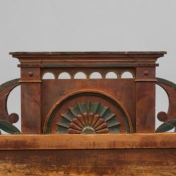 A folk art folding bed from Forsa in Hälsingland, Sweden, first half of the 19th century.