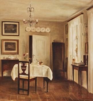 1001. Carl Holsoe, Dining room interior.