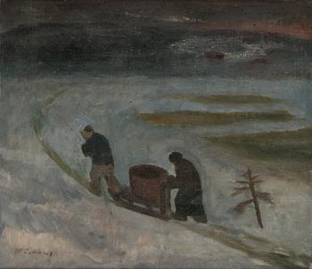 Marcus Collin, oil on canvas, signed and dated-17.