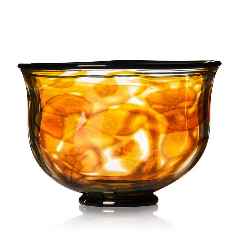 Eva Englund, a graal glass bowl, Orrefors 1979.