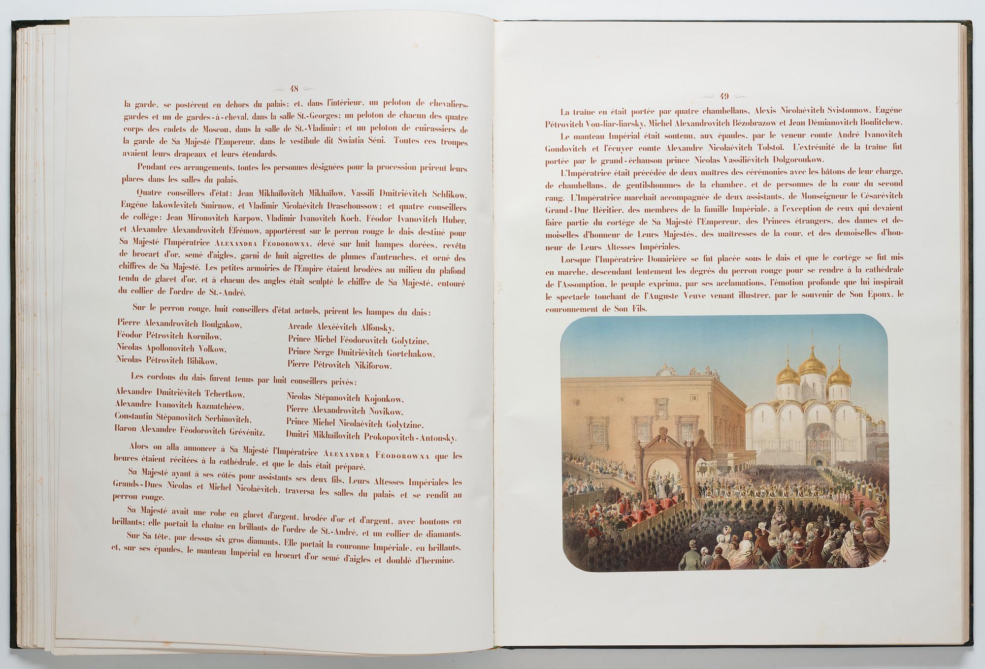 The Magnificent  Coronation Album of Emperor Alexander II and Empress Maria Aleksandrovna 1856.