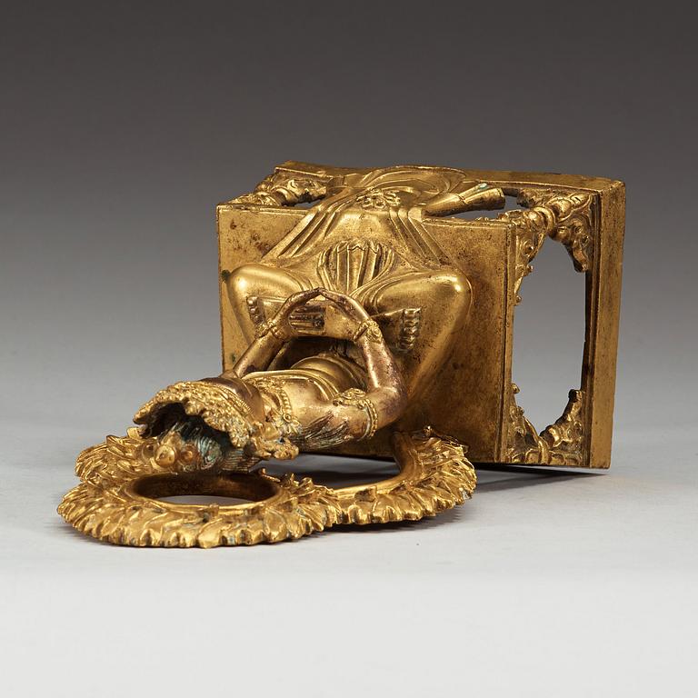 BODHISATTVA, förgylld brons. Qing dynastin, 1700-tal.