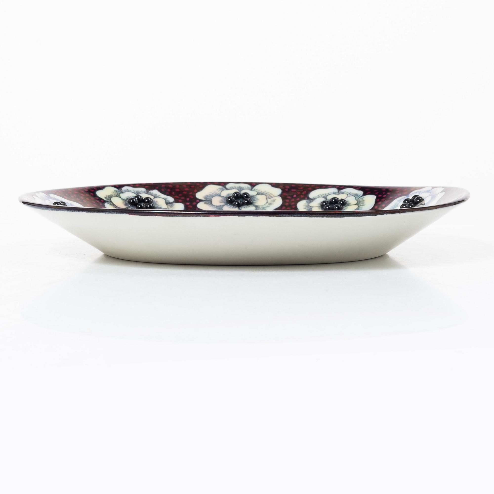 Birger Kaipiainen, Fat, "Fiori", keramik, märkt Birger Kaipiainen, Arabia art made in Finland 1983, 418/2000.