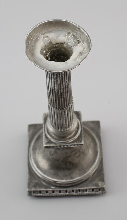 LJUSSTAKE, tenn, sannolikt Justelius, Eksjö omkring år 1800.