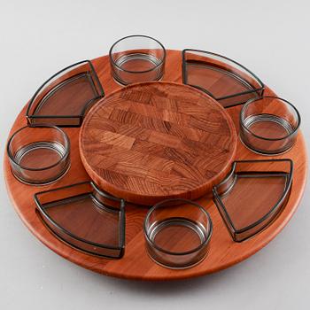 ROTERBAR SERVERINGSBRICKA, sk Lazy Suzan, Digsmed, Danmark, 1960-tal.