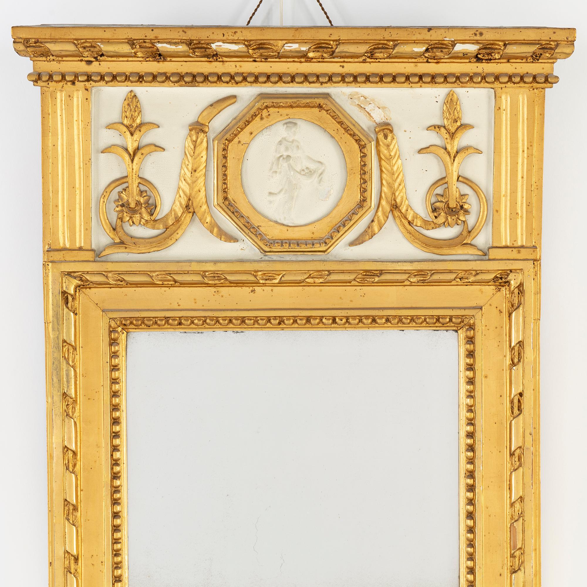 A late gustavian mirror, Stockholm ca 1800.