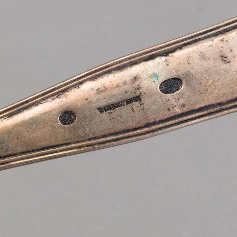 A silver serving spoon, maker's mark V. Christensen, Copenhagen, 1876 and LADLE, silver, Carl Fahlberg, Uppsala, 1792.
