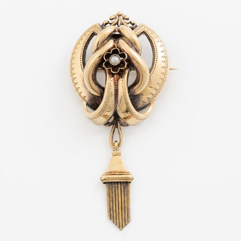 Brooch, 18K gold, Gustaf Dahlgren & Co, Malmö, 1876.