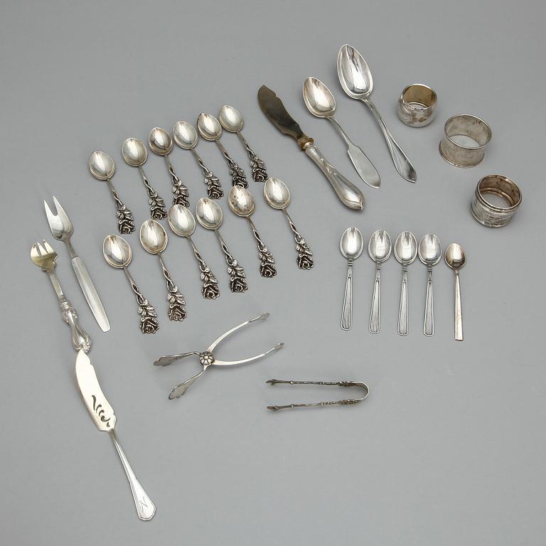 PARTI SILVER, 34 delar, vikt 427 gram.