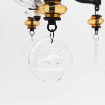 Erik Höglund, a chandelier, Boda Smide, second half of the 20th Century.