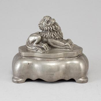 Anna Petrus, a pewter inkwell, Herman Bergman Konstgjuteri, Stockholm 1930s.