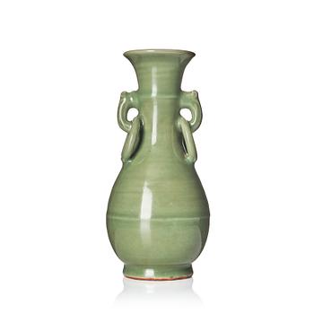 A celadon vase, Ming dynasty (1368-1644).