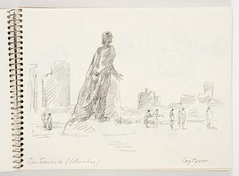 Lotte Laserstein, 4 skissböcker med blyertsteckningar.