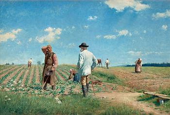 58. Axel Jungstedt, Working the fields.
