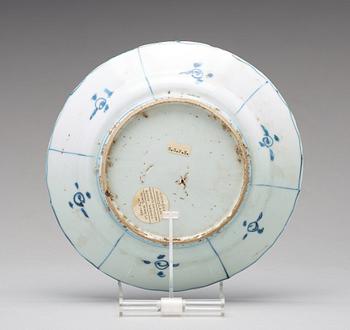 A set of six blue and white kraak dishes, Ming dynasty, Wanli (1572-1620).