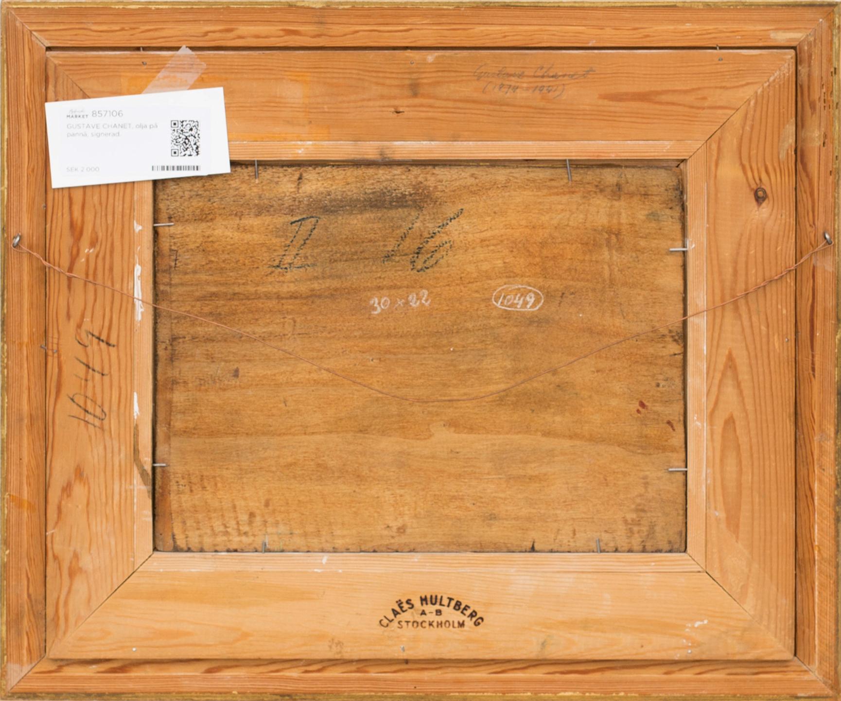 GUSTAVE CHANET, a signed oilpainting. - Bukowskis