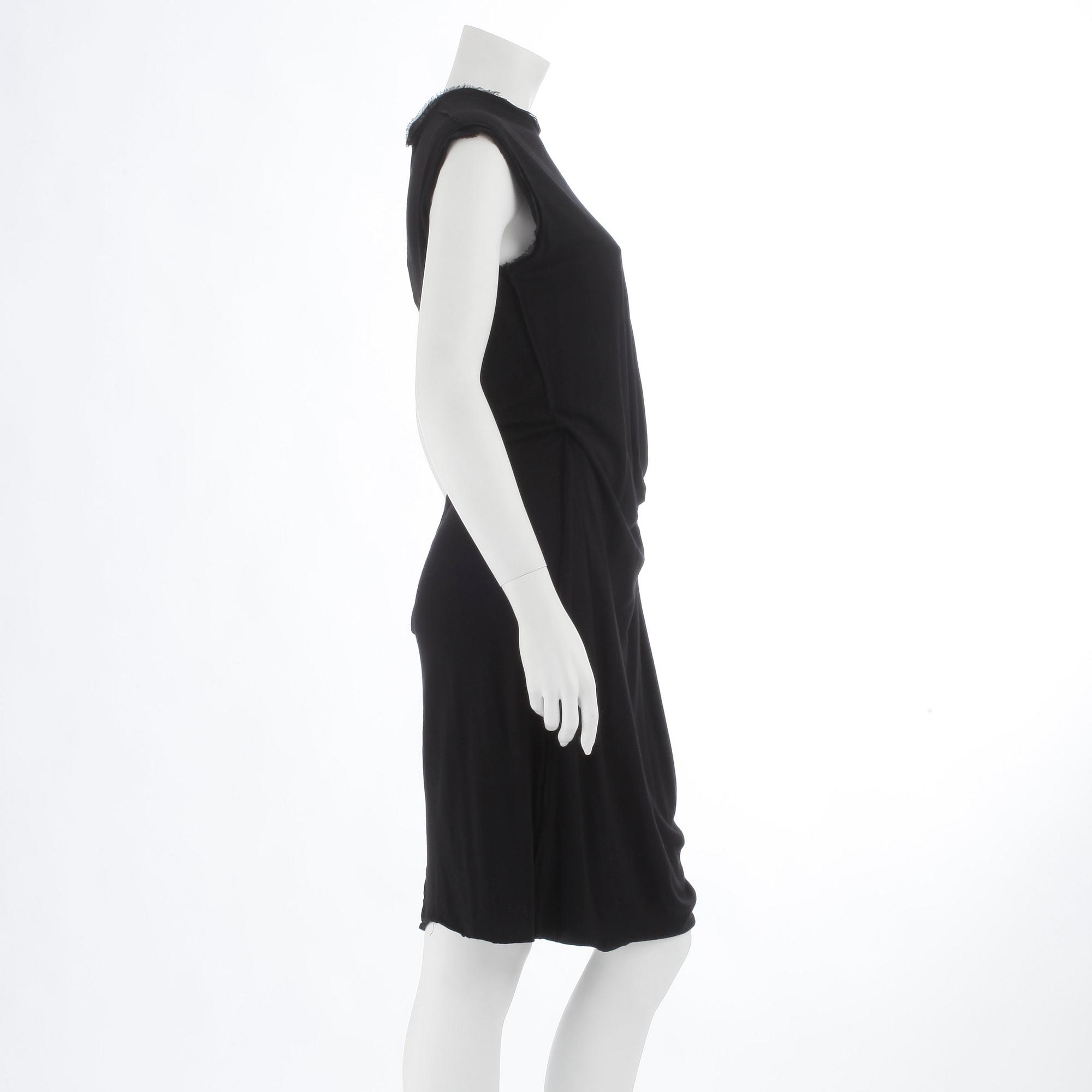 LANVIN, a black wool dress.