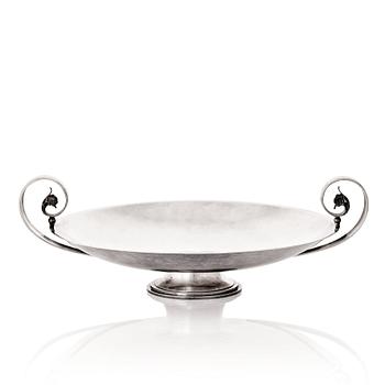 Atelier Borgila, a sterling silver bowl with handles, Stockholm 1930, designed by Erik Fleming.