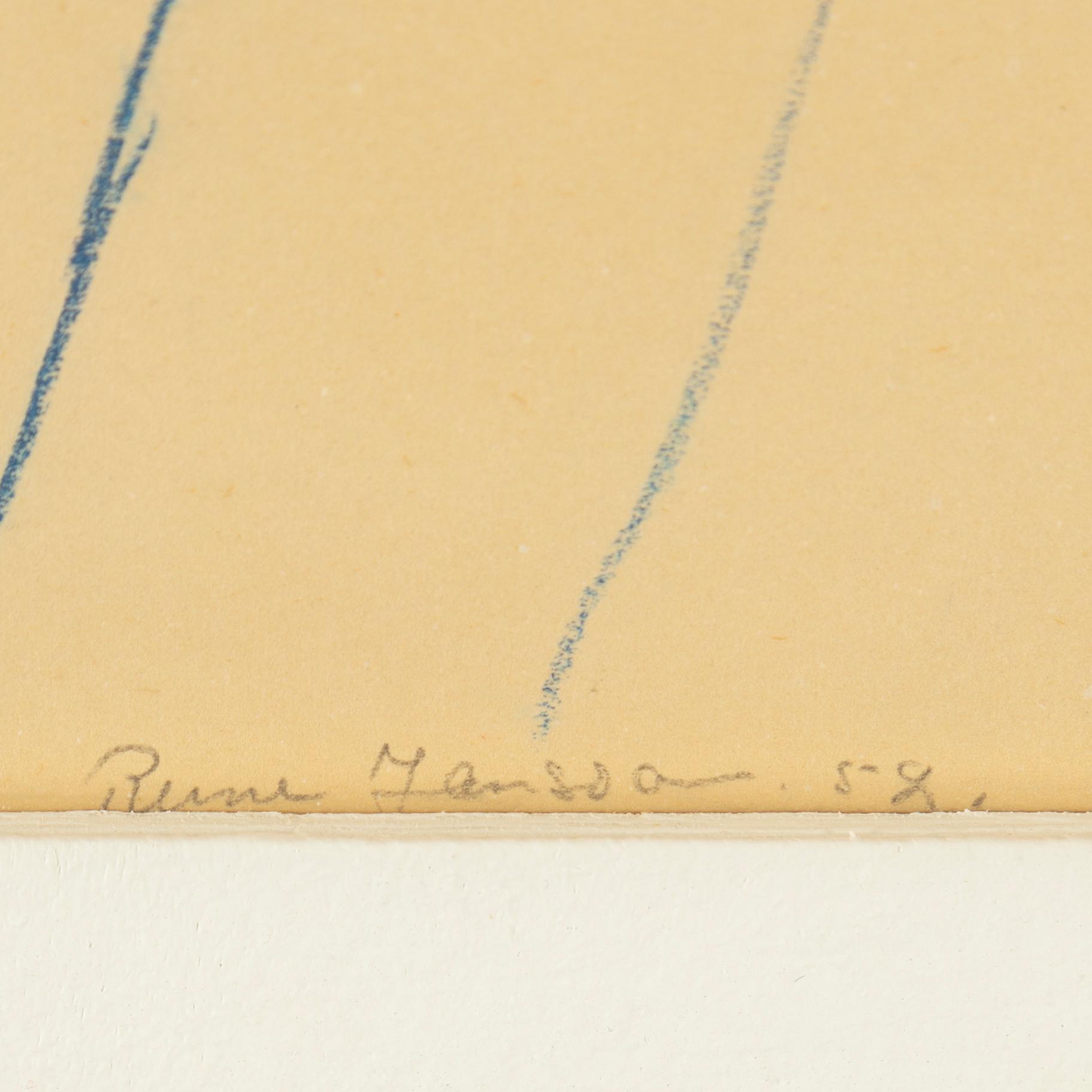 RUNE JANSSON, blandteknik på papper, 1958.