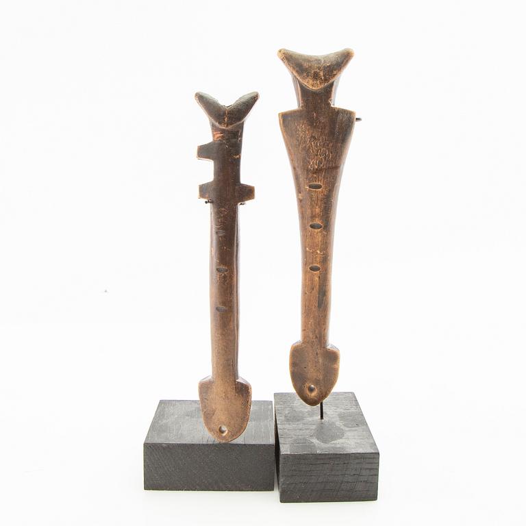 Flöjter 4 st. Burkina Faso 1900-tal.