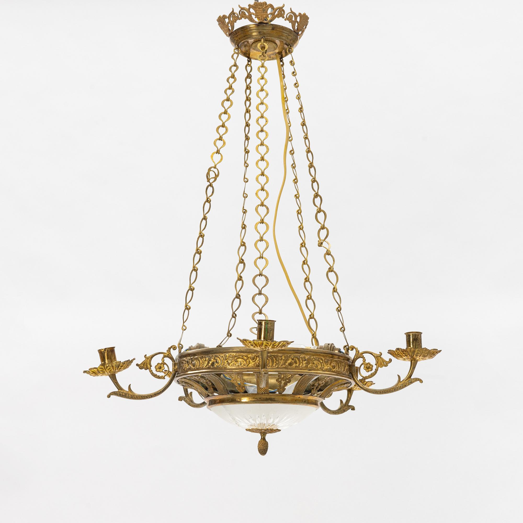 A chandelier, late 19th Century.