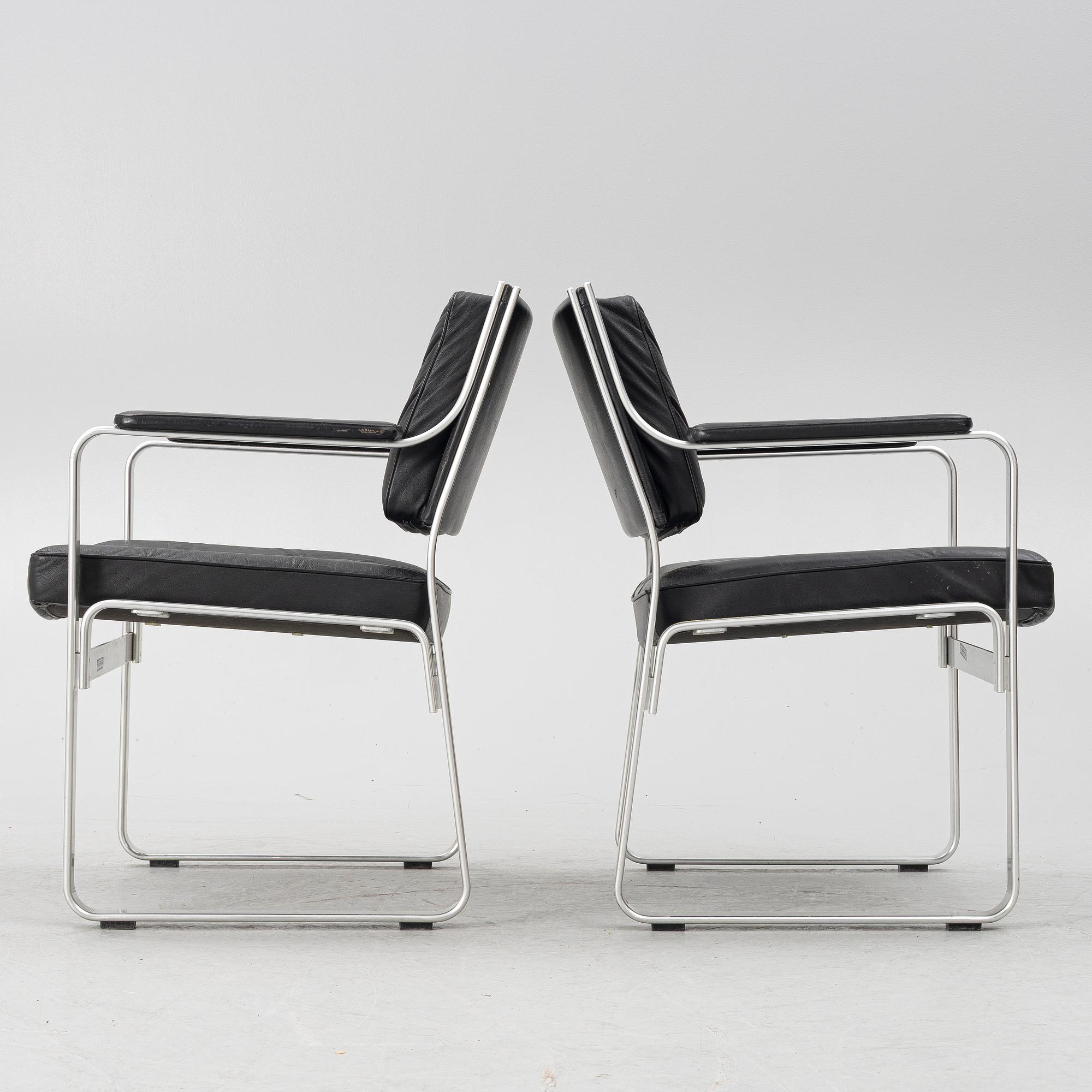 Karl Erik Ekselius, a pair of "Mondo" armchairs, JOC Möbel, late 20th century.
