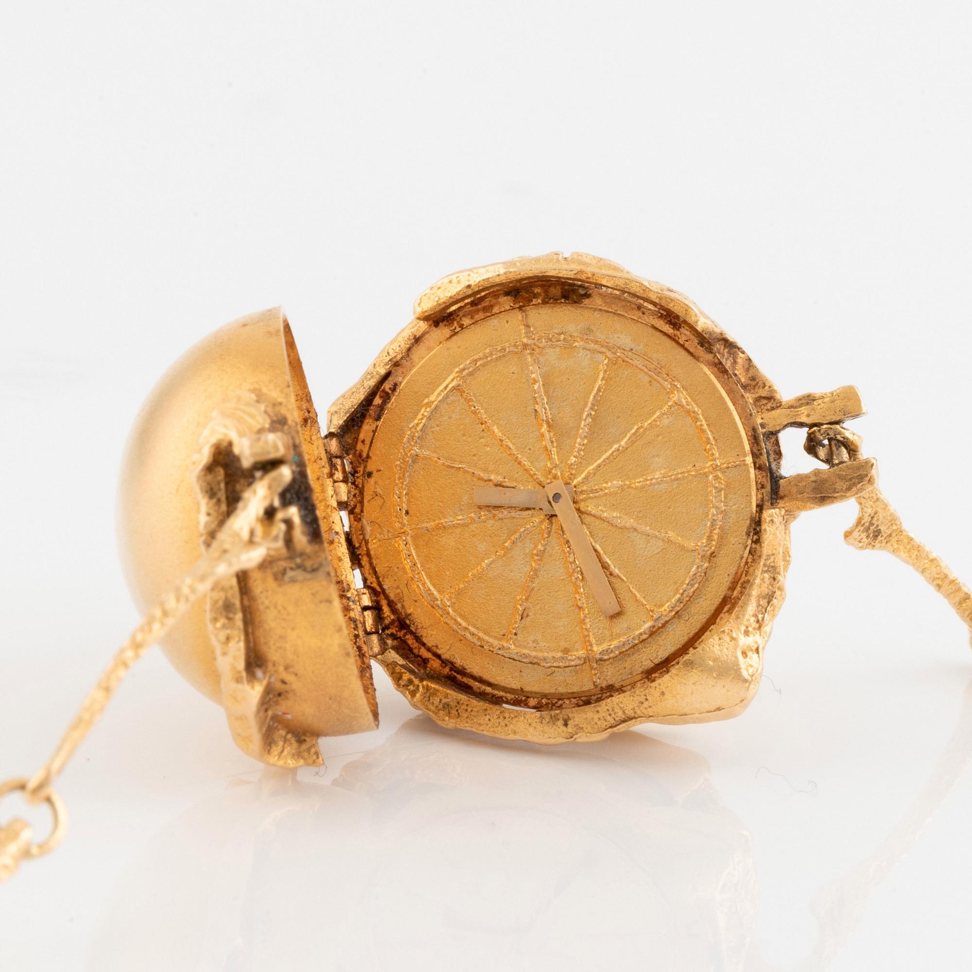 Björn Weckström, hänge/urgömma 18K guld" Sun Dial".