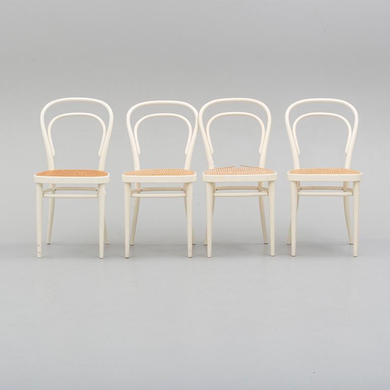 a set of four Thonet chairs, 20th century.