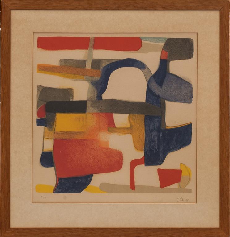 MAURICE ESTÈVE, färglitografi, signerad och daterad 56, numrerad 25/75.