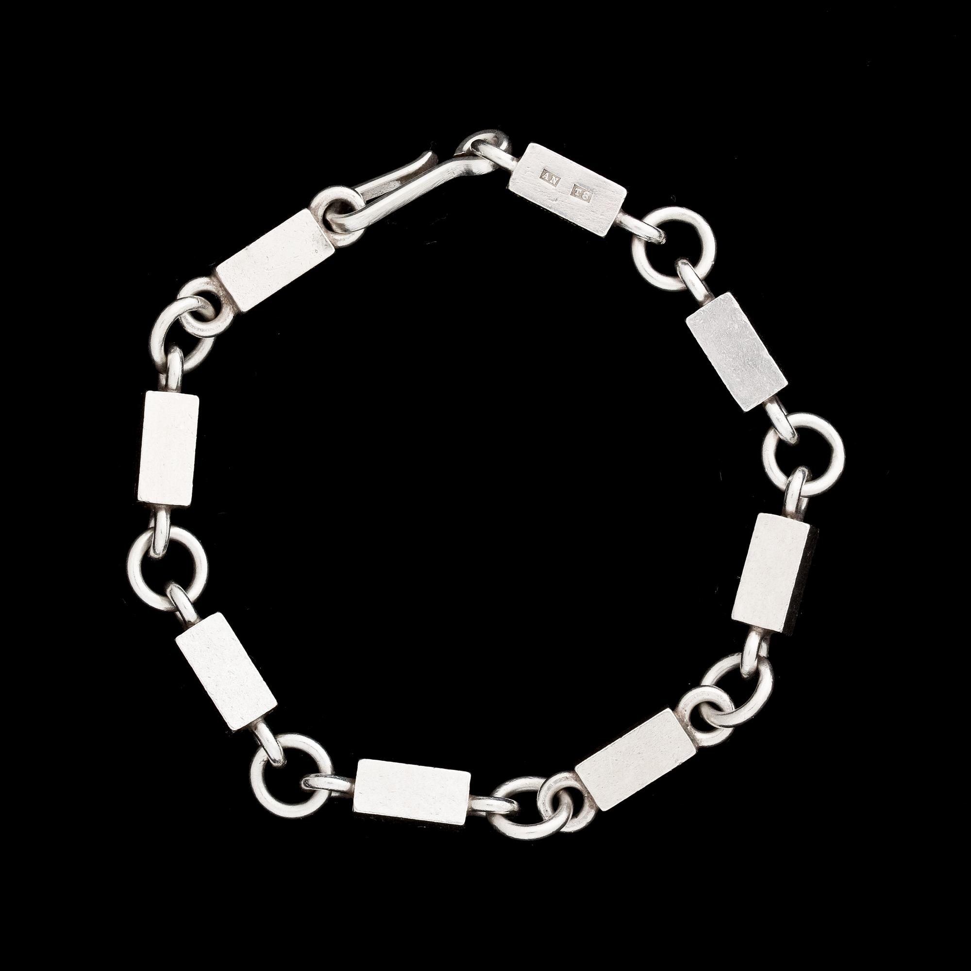 ARMLÄNK, sterling, Wiwen Nilsson, Lund, 1945. Vikt ca 27g.