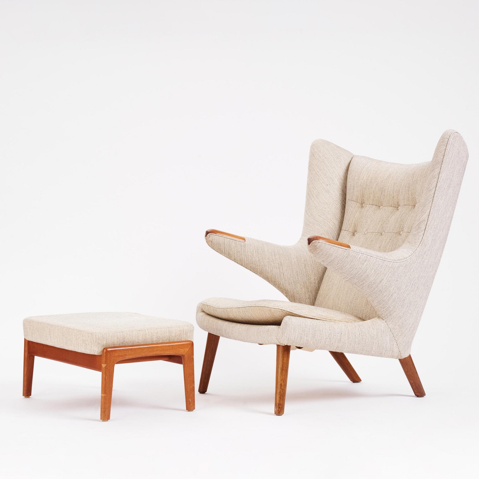 Hans J. Wegner, fåtölj, "Bamse", AP-stolen, Danmark 1950-60-tal.