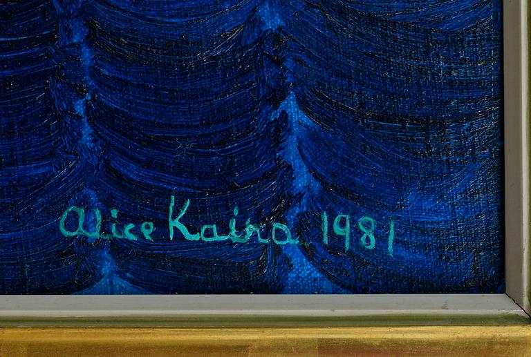 ALICE KAIRA, olja på duk, signerad och daterad 1981.