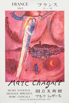 MARC CHAGALL, affisch, Mourlot 1975.