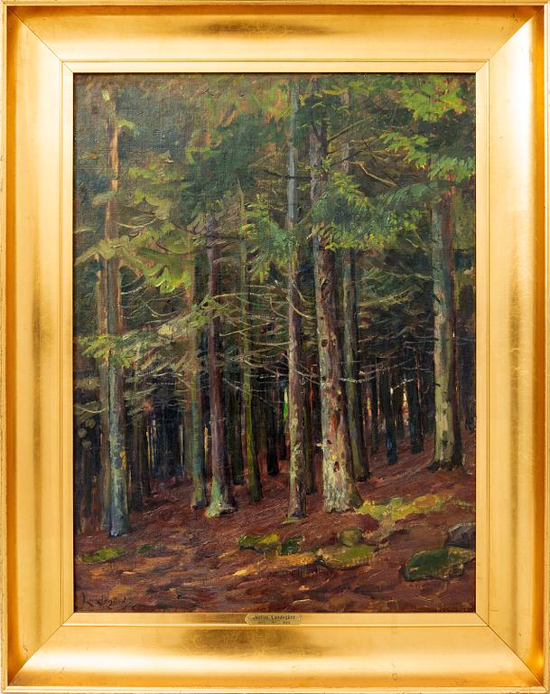 Justus Lundegård,  oil on canvas signed.