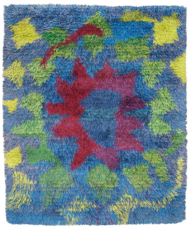RUG. "Illusion". Knotted pile (Rya). 150 x 121 cm. Designed by Viola Gråsten.