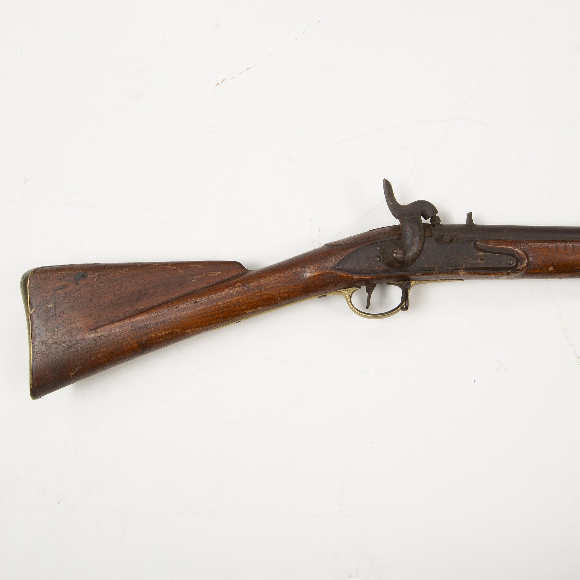 A 18th Century Swedish-British converted percussion gun.