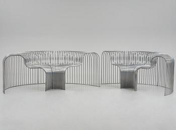 Swedish Girls, modular armchairs, 2+2 pieces, "SS-C-90" from the "Seats System" series, ca 2018.