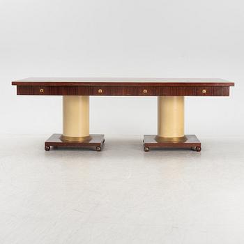 An Empire style library table, first half of the 20th century.