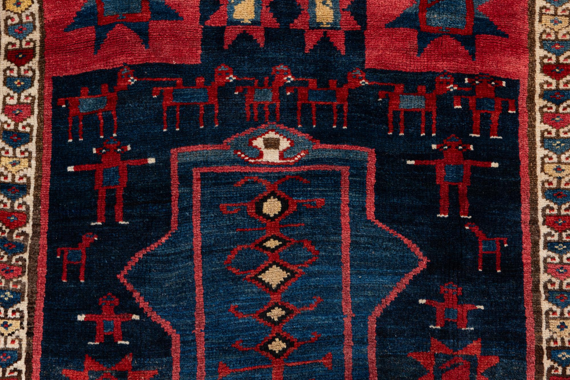Carpet, antique Lori, approx. 325 x 125 cm.