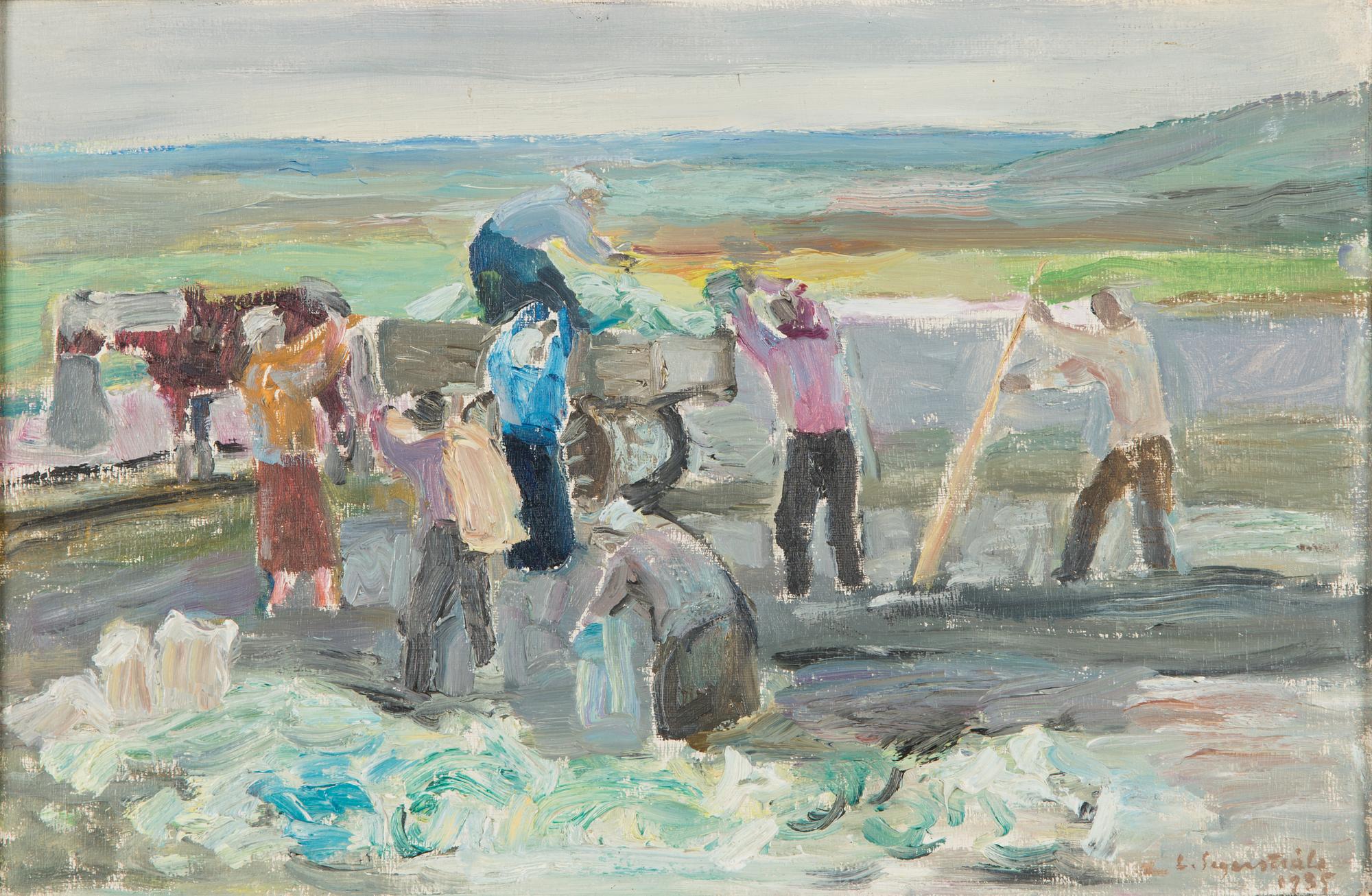 Lennart Segerstråle, olja på pannå, signerad och daterad 1935.